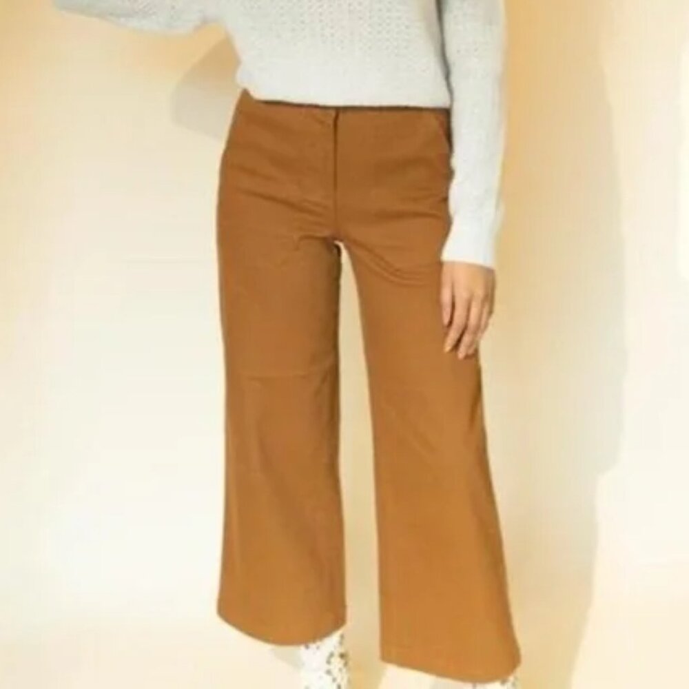 Elegant Wide Leg Tan Pants - Picture 11 of 11